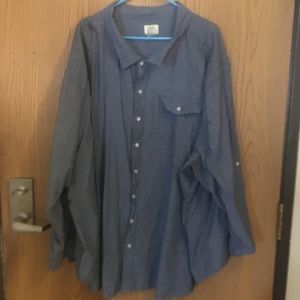 555 turnpike mens blue long sleeve shirt 6xl